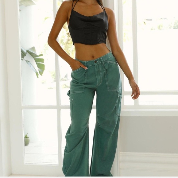 Lioness Miami Vice Pant in Green - Picture 1 of 7